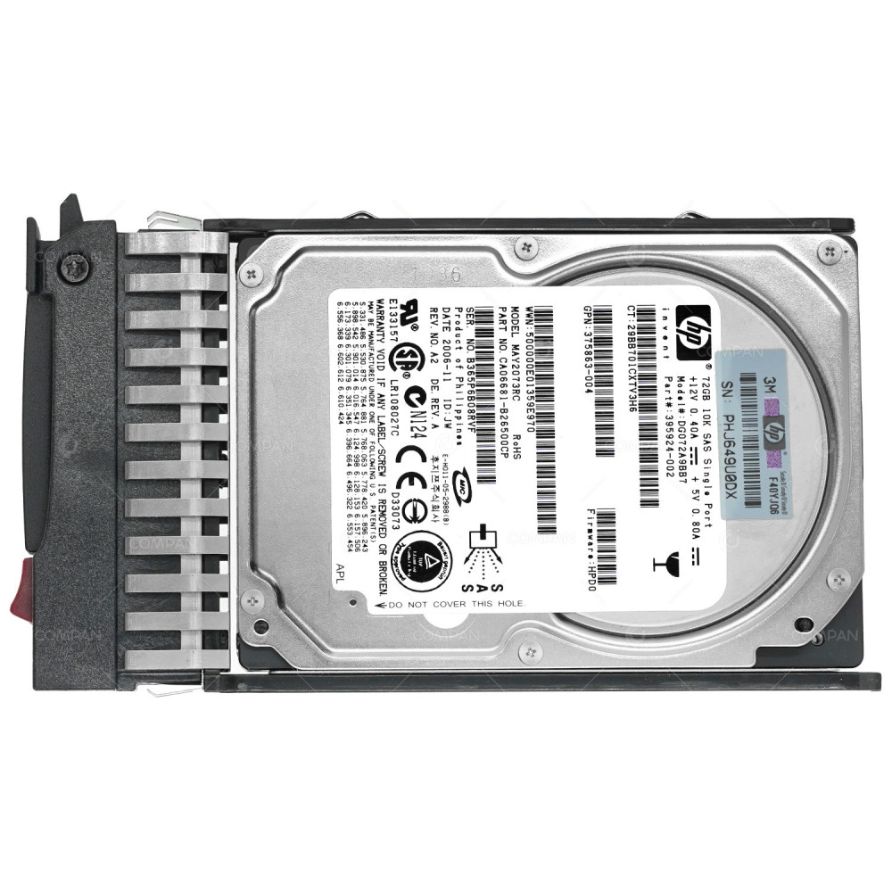 376597-001 HP HDD 73GB 10K SAS 3G 2.5" SFF HOT-SWAP